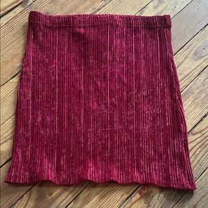 PrettyLittleThing Ribbed Velvet Mini Skirt
